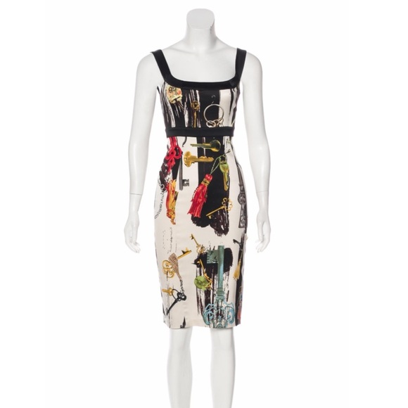 Diane Von Furstenberg Silk-Blend Printed Dress - Picture 6 of 6